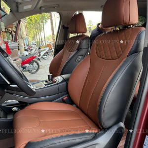 Bọc ghế ô tô - Da bò nguyên tấm Italia - Santafe 2021
