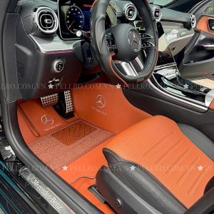 Thảm lót sàn ô tô - Da bò thật nguyên tấm Italia Mercedes C300