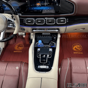 Alternative view of Thảm lót sàn ô tô – Da bò thật nguyên tấm ITALIA – MAYBACH GLS4080